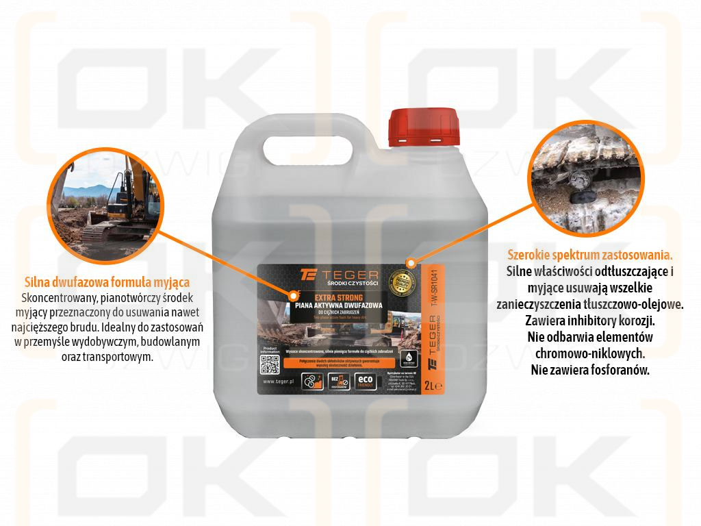 Zweiphasen-Aktivschaum für starke Verschmutzungen - EXTRA STARK, 2l - Konzentrat, Teger