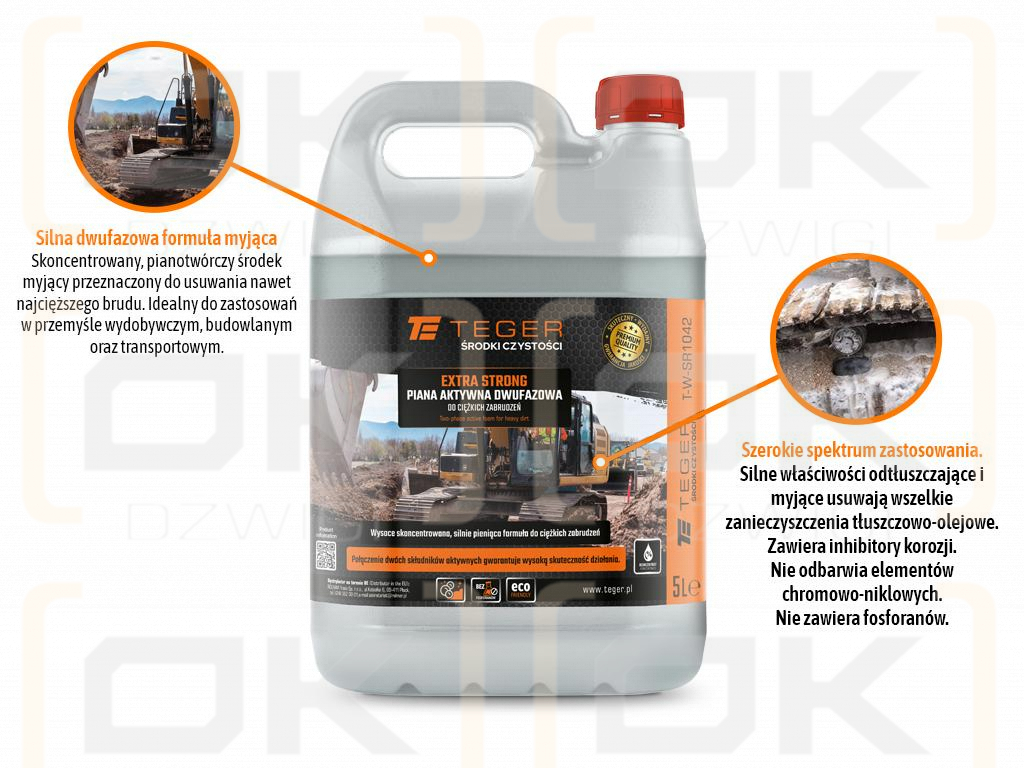 Zweiphasen-Aktivschaum für starke Verschmutzungen - EXTRA STARK, 5l - Konzentrat, Teger