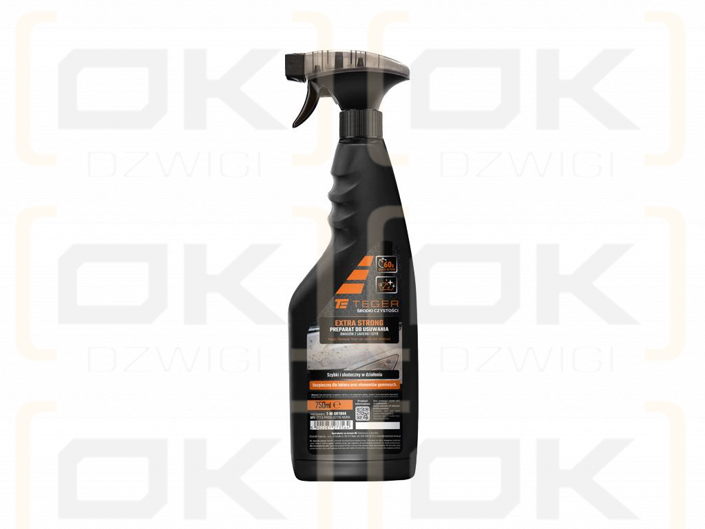 Quitainsectos EXTRA FUERTE para pintura y vidrio, 750 ml - atomizador, Teger