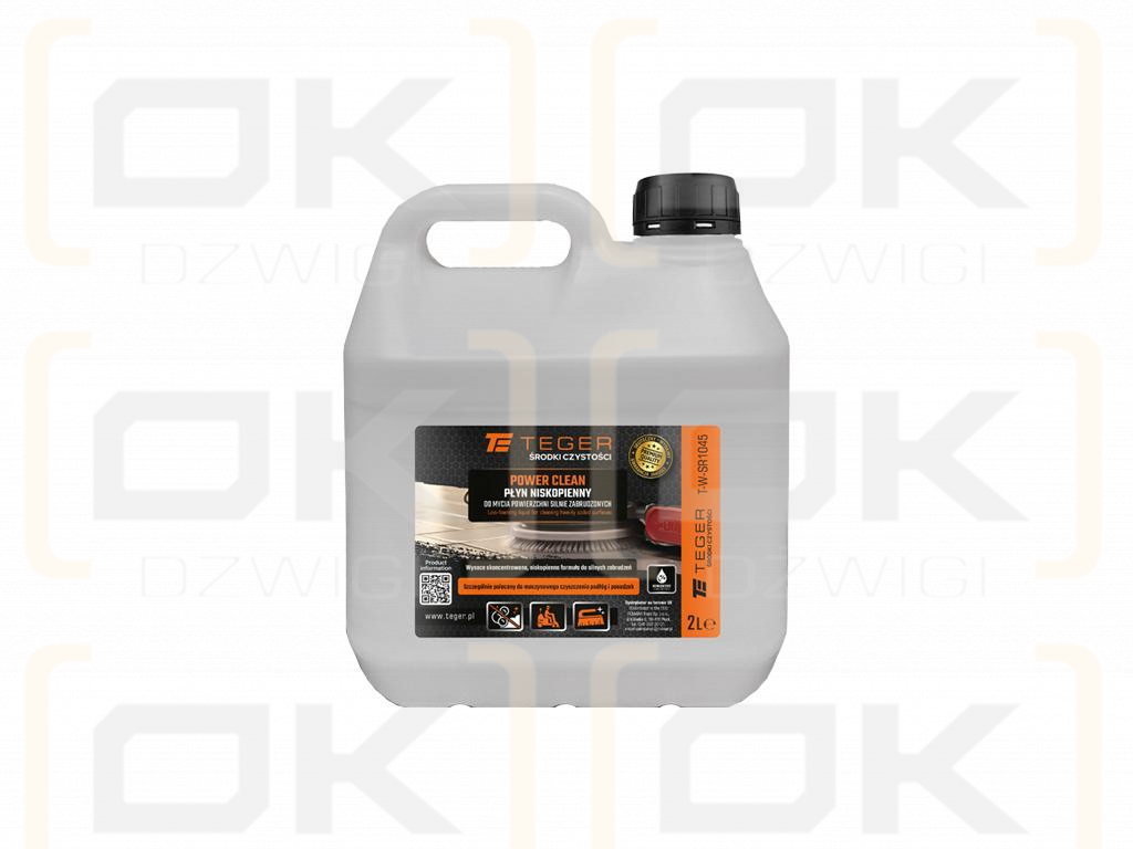 Low-foaming liquid for cleaning heavily soiled surfaces POWER CLEANING, 2l, Teger