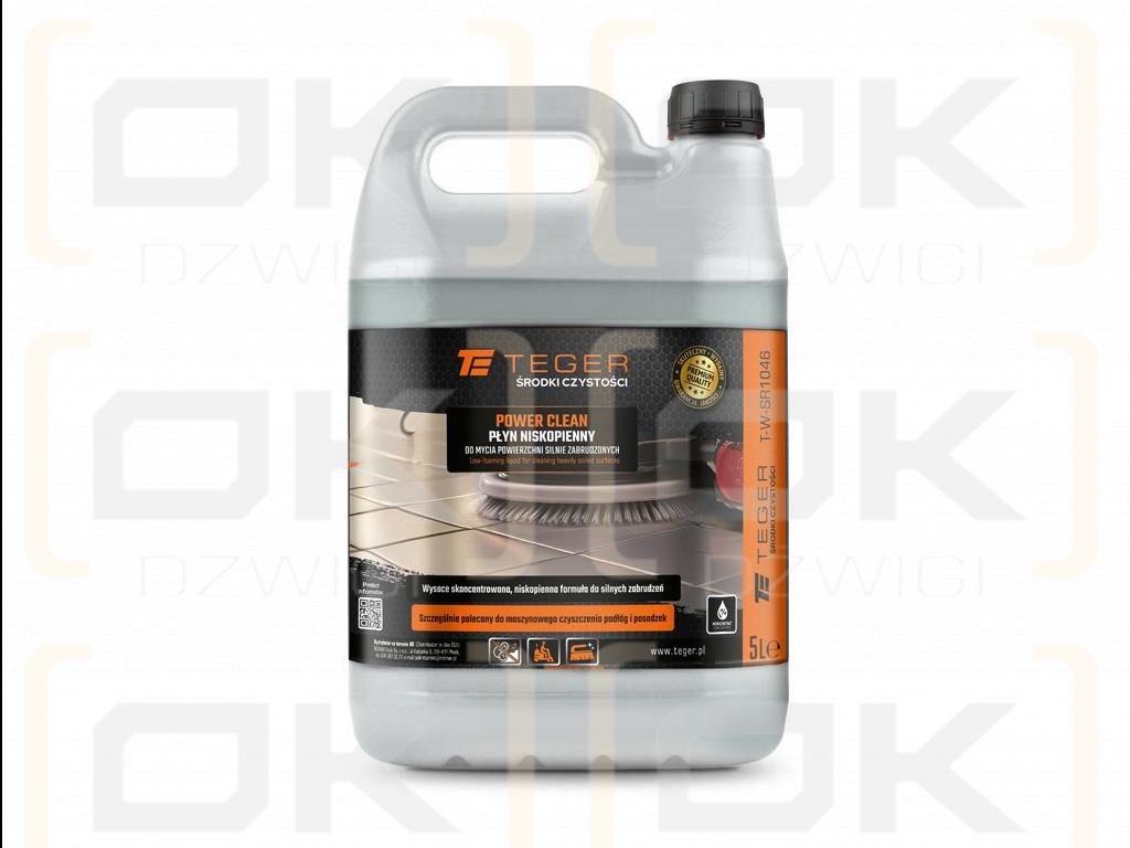 Low-foaming liquid for cleaning heavily soiled surfaces POWER CLEANING, 5l, Teger