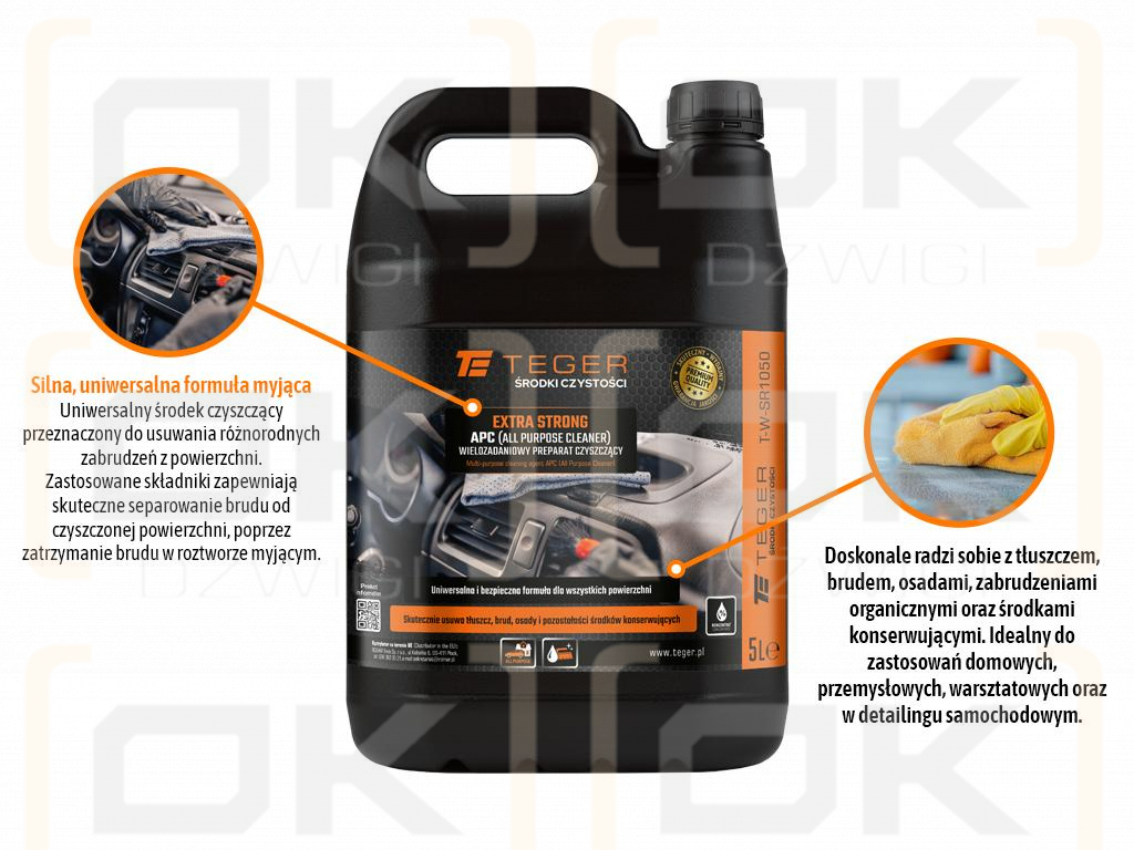 APC (Limpiador multiusos) EXTRA FUERTE agente de limpieza multiusos (concentrado) 5 l, Teger