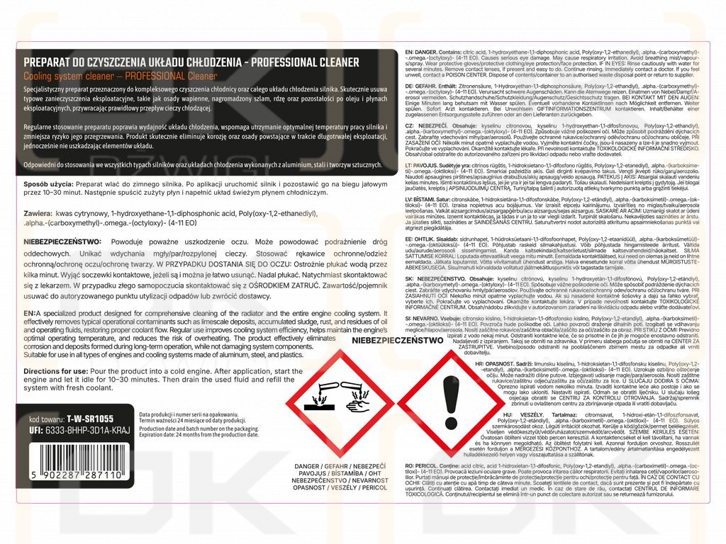 Средство для очистки системы охлаждения - ПРОФЕССИОНАЛЬНОЕ средство, 5 л, Teger