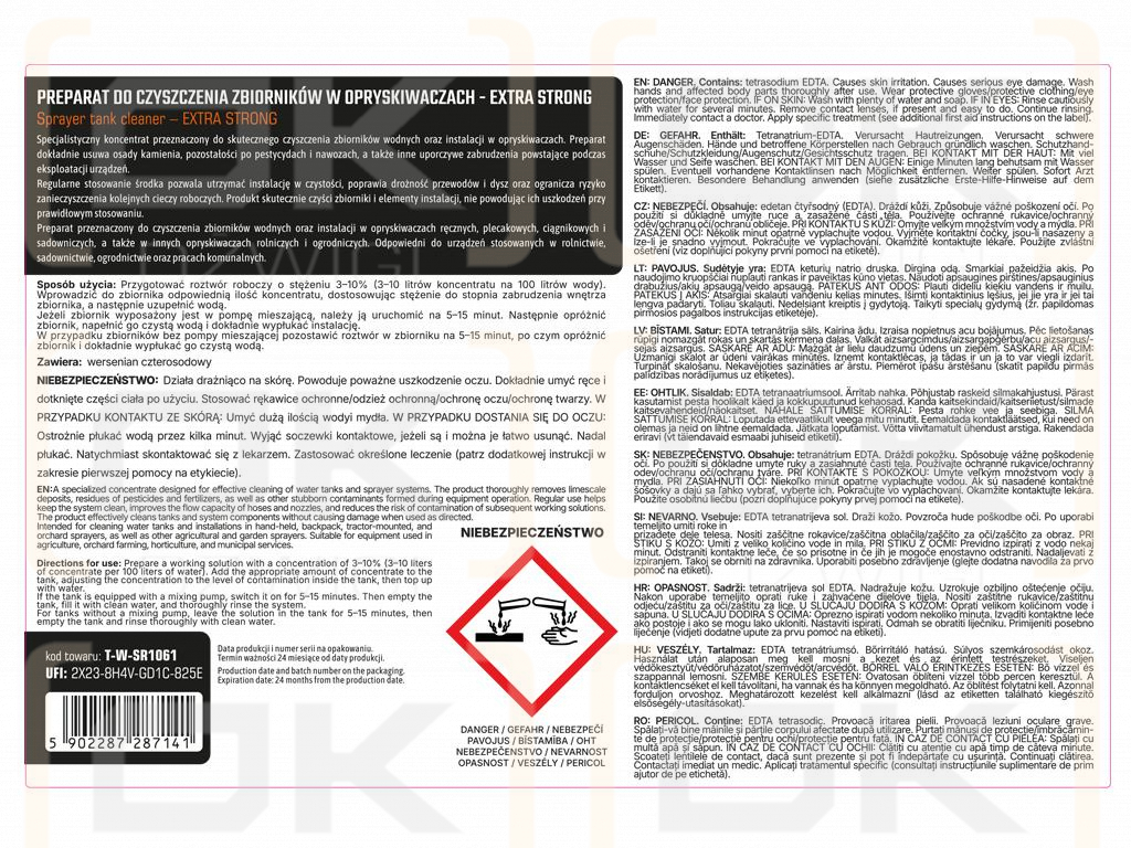 Очиститель бака опрыскивателя - СВЕРХСИЛЬНЫЙ, 5 л - концентрат, Teger