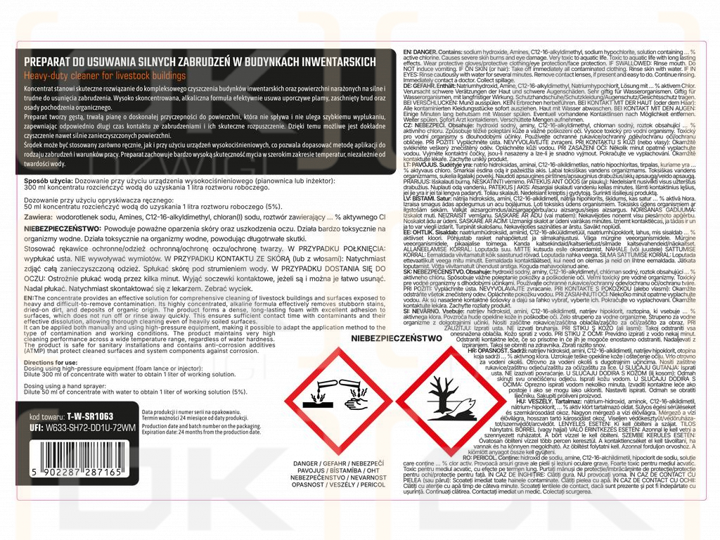 Средство для удаления тяжелых загрязнений в животноводческих помещениях, 5 л - концентрат, Тегер