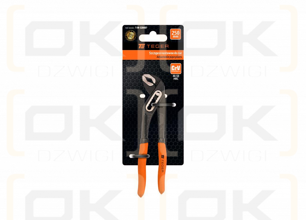 Szczypce nastawne do rur 180 mm / TEGER