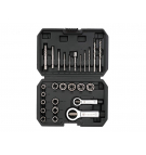 Set of extractors and sockets for damaged screws, nuts and studs 26 pcs - forged/Cr-Mo steel, Teger