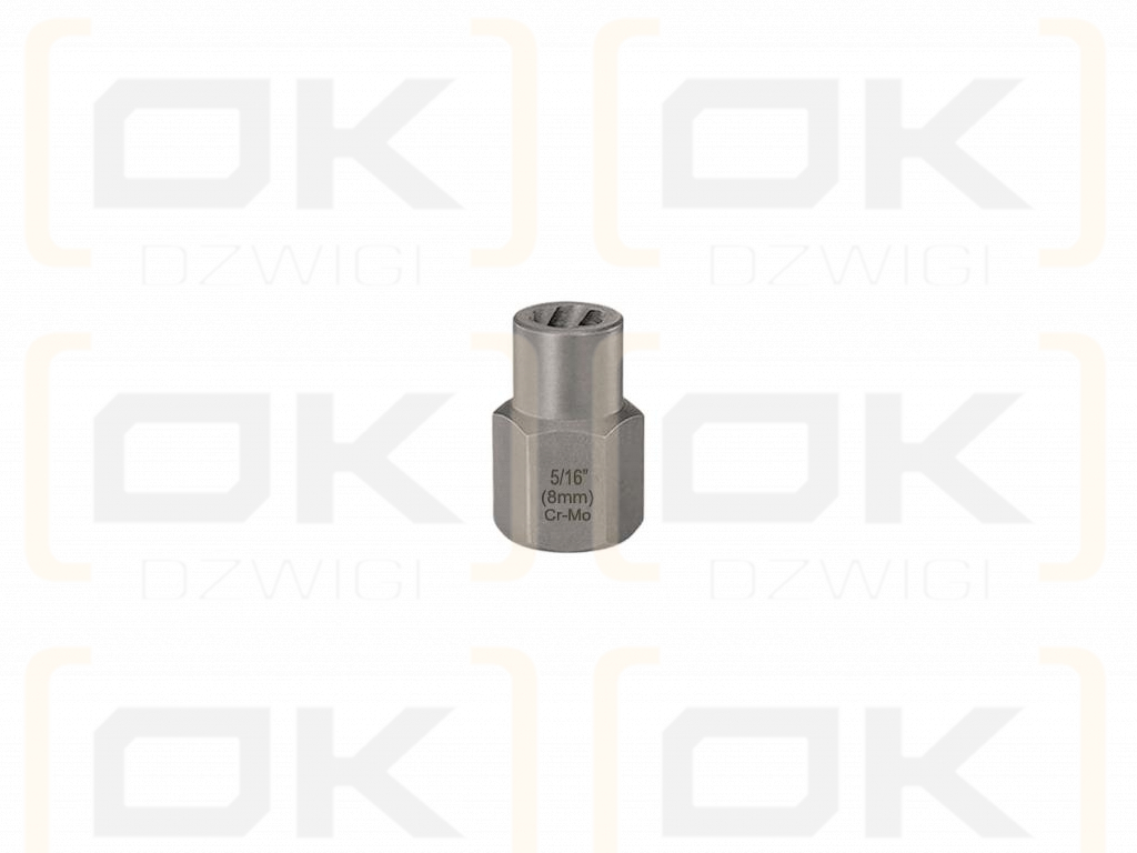 Nasadka do odkręcania uszkodzonych śrub i nakrętek, (8 mm) - kute/ stal Cr-Mo, Teger