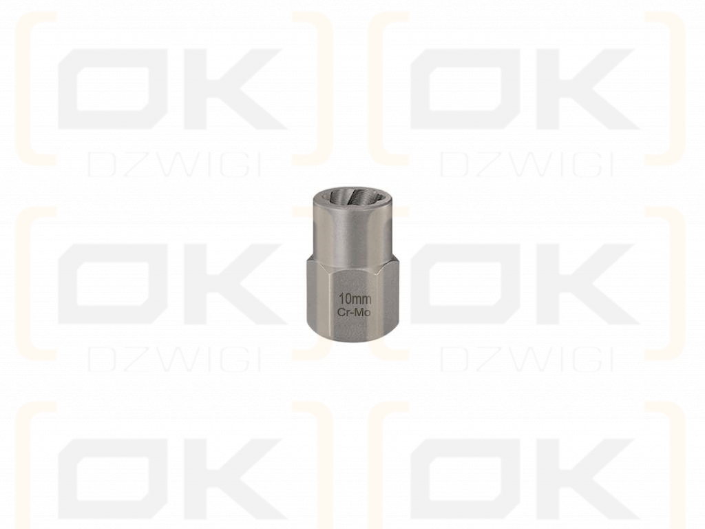 Nasadka do odkręcania uszkodzonych śrub i nakrętek, (10mm) - kute/ stal Cr-Mo, Teger