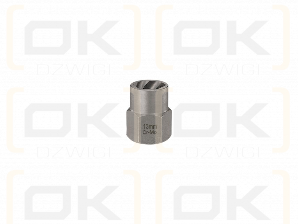 Nasadka do odkręcania uszkodzonych śrub i nakrętek, (13mm) - kute/ stal Cr-Mo, Teger