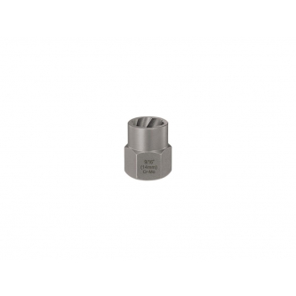 Dado para aflojar pernos y tuercas dañados, 9/16" (14 mm) - acero forjado/Cr-Mo, Teger