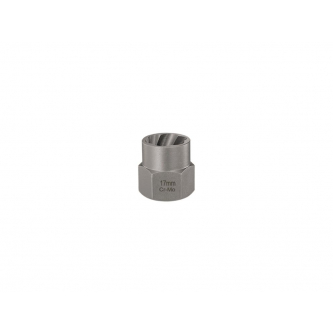 Socket for loosening damaged screws and nuts, (17mm) - forged/ Cr-Mo steel, Teger