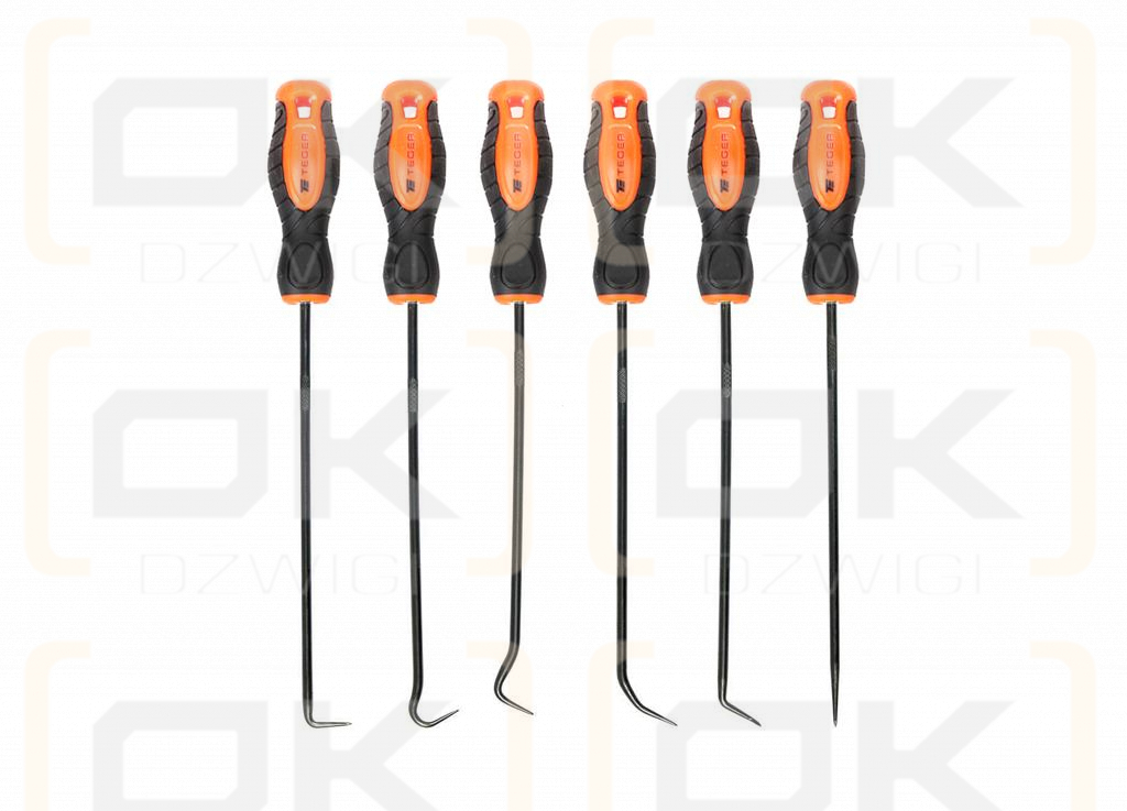 Zestaw haków i podbieraków precyzyjnych, 150mm (6 szt), Teger