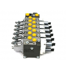 Rozdzielacz 6 sekcyjny (FT 25/25. 65/65. 40/40. 65/65. 40/40. 40/40) 120 l/min. proporcjonalny. LS. opcja dźwigni. 24V DC