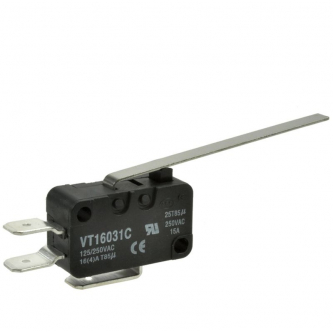 Mikroschalter mit Hebel, Länge 54mm, SPDT 16A/250VAC, EIN-(EIN)