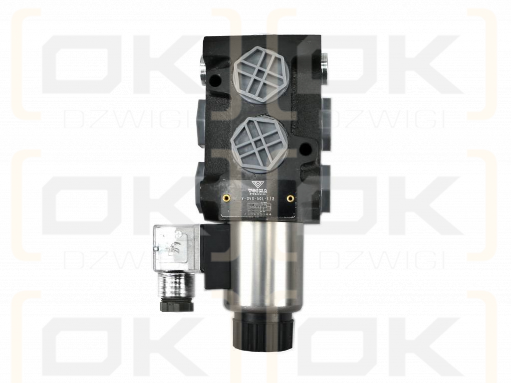 Dzielnik. zawór. elektrozawór kierunkowy elektromagnetyczny kontroli (DVS6/50L) 12V DC 6/2 G1/2 50L VOIMA