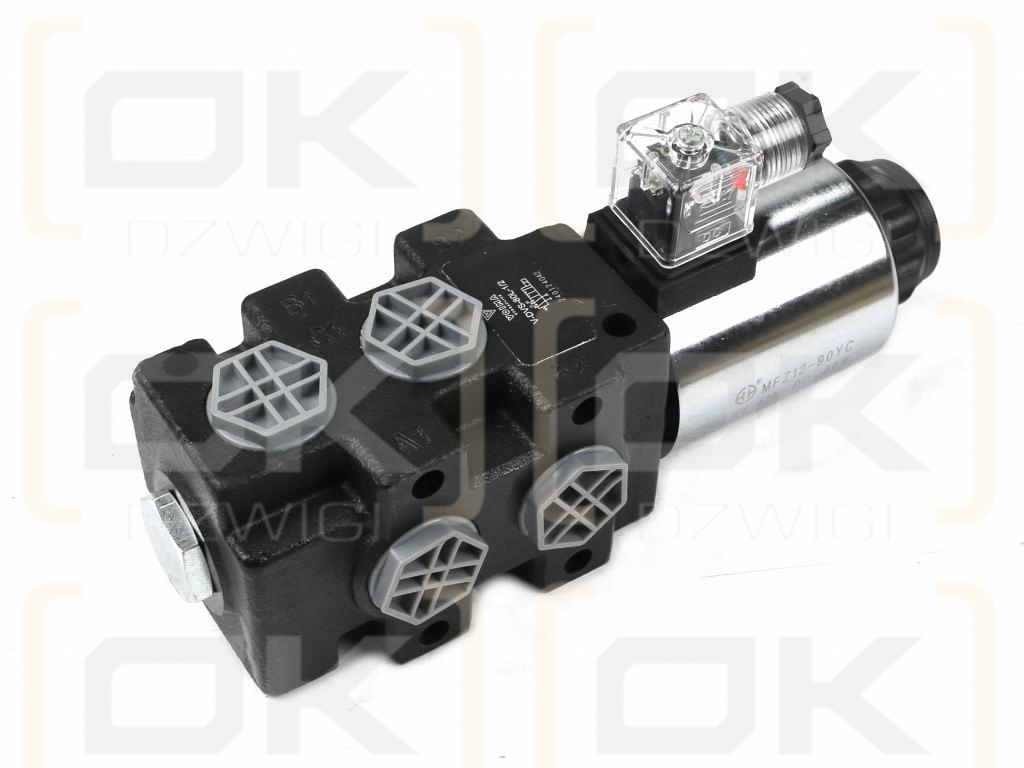 Dzielnik. zawór. elektrozawór kierunkowy elektromagnetyczny kontroli (SVV6/2-90L) 12V DC 6/2 G1/2 80L VOIMA