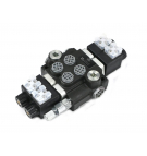 Rozdzielacz hydrauliczny 2-sekcyjny sterowany elektrycznie 12V 40L VOIMA