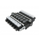 Rozdzielacz hydrauliczny 6-sekcyjny sterowany elektrycznie 12V 40L VOIMA