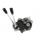 Rozdzielacz hydrauliczny 2-sekcyjny 80L z zatrzaskami VOIMA