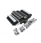 Rozdzielacz hydrauliczny 5-sekcyjny sterowany elektrycznie 12V 80L VOIMA