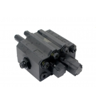 Rozdzielacz hydrauliczny do ładowaczy czołowych 2-sekcyjny (1 x sekcja pływająca) max przepływ 90L  - sterowany na linkę i joystick VOIMA