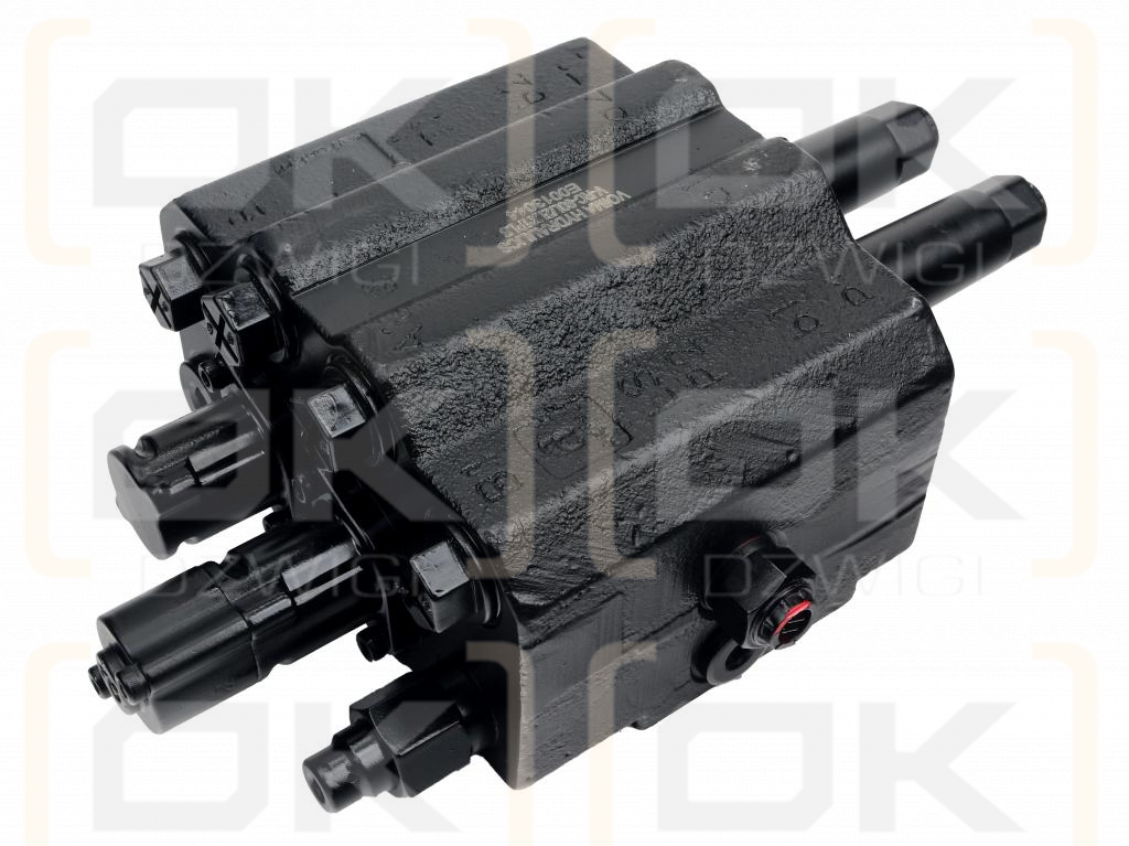 Rozdzielacz hydrauliczny do ładowaczy czołowych (LS - Load Sensing) 2-sekcyjny (1 x sekcja pływająca) max przepływ 90L - sterowany na linkę i joystick VOIMA