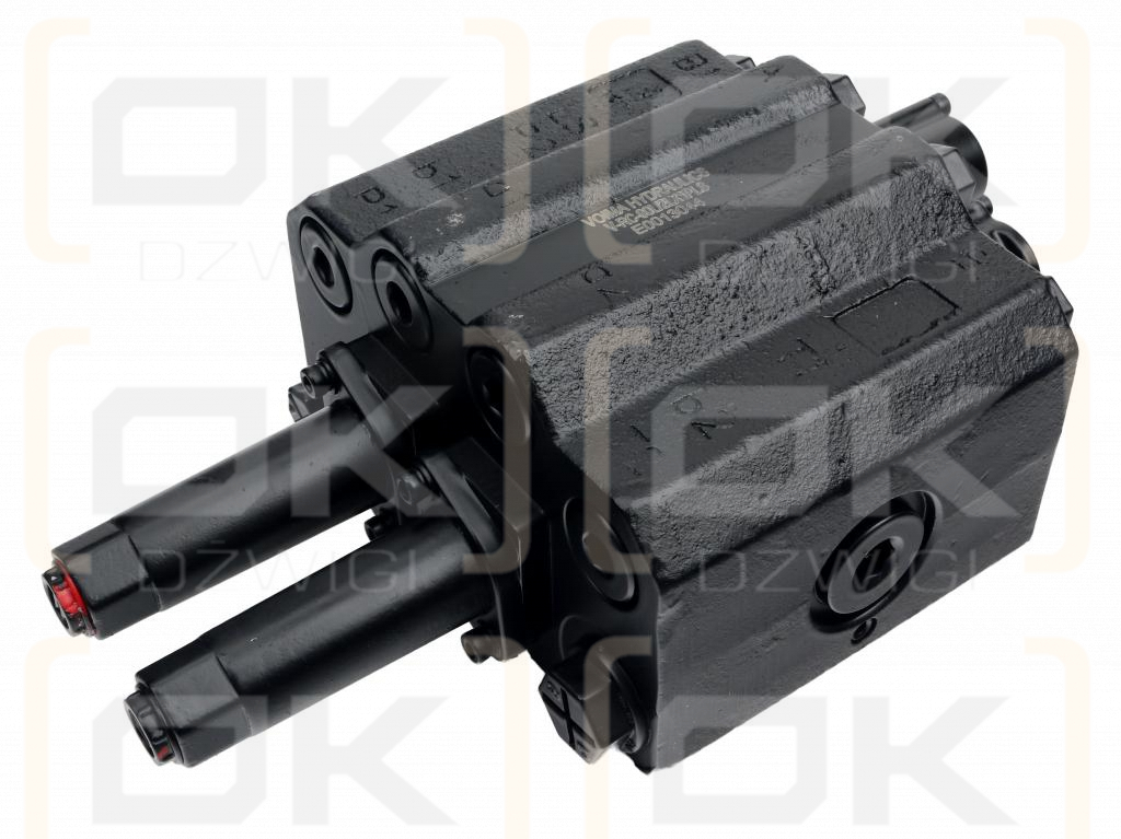 Rozdzielacz hydrauliczny do ładowaczy czołowych (LS - Load Sensing) 2-sekcyjny (1 x sekcja pływająca) max przepływ 90L - sterowany na linkę i joystick VOIMA