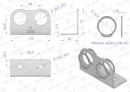 Soporte doble con anillos elásticos para conectores rápidos EURO Push-Pull VOIMA