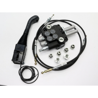 Zestaw do Ładowacz TUR -Rozdzielacz 80L 2-sekcyjny + Joystick z przyciskiem + Elementy złączne + Linki na kulkę 1500mm VOIMA