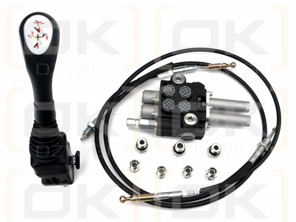 Zestaw do Ładowacz TUR -Rozdzielacz 40L 2-sekcyjny + Joystick bez przycisku + Elementy złączne + Linki na kulkę 1500mm VOIMA