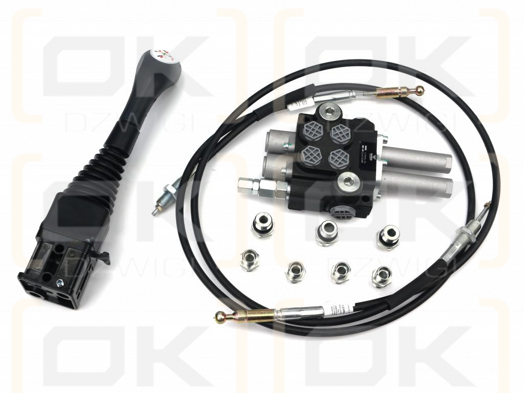 Zestaw do Ładowacz TUR -Rozdzielacz 40L 2-sekcyjny + Joystick bez przycisku + Elementy złączne + Linki na kulkę 1500mm VOIMA