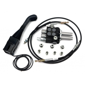 Zestaw do Ładowacz TUR -Rozdzielacz 40L 2-sekcyjny + Joystick z przyciskiem + Elementy złączne + Linki na kulkę 1500mm VOIMA