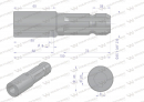 Redukcja adapter na wpust otwór wew. Q 20 mm na wałek 1 3/8