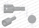 Redukcja adapter na wpust otwór wew. Q 40 mm na wałek 1 3/8 