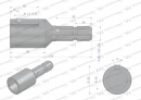 Redukcja adapter na wpust otwór wew. Q 45 mm na wałek 1 3/8 