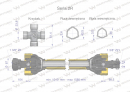 PTO shaft 1010-1580mm 270Nm Z21 fork bolted 40270 CE 2020 series 2R WARYŃSKI