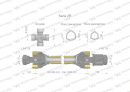 Wał przegubowo-teleskopowy 860-1200mm 270Nm sprzęgło zapadkowe CE 2020 seria 2R WARYŃSKI
