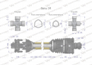 Wał przegubowo-teleskopowy 860-1200mm 460Nm sprzęgło cierne 900Nm szerokokątny CE seria 3R WARYŃSKI