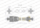 Wał przegubowo-teleskopowy 1210-1900mm 460Nm szerokokątny CE 2020 seria 3R WARYŃSKI