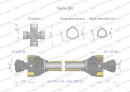 Wał przegubowo-teleskopowy 510-700mm 460Nm 32X38 Z8 rosyjski z dwóch stron 50210 CE 2020 seria 3R WARYŃSKI