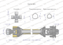 Zapfwelle 910-1300mm 830Nm Z6 - 1 3/4 auf der anderen Seite Reibungskupplung 1700Nm Z6 - 1 3/4 CE CE 2020 Serie 6R Waryński