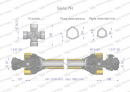 Wał przegubowo-teleskopowy 1010-1560mm 970Nm sprzęgło z kołkiem 2200Nm CE 2020 seria 7R Waryński
