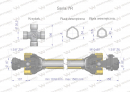 Wał przegubowo-teleskopowy 1010-1560mm 970Nm Z21 z drugiej strony sprzęgło z kołkiem 2200Nm CE 2020 seria 7R Waryński