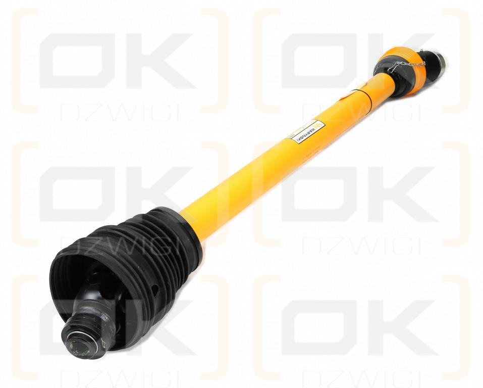 Wał, przegubowo-teleskopowy 1290-1990mm 1240Nm szerokokątny Z20 - 1 3/4 z drugiej strony sprzęgło jednokierunkowe Z20 - 1 3/4 CE 2020 seria 8R, Waryński