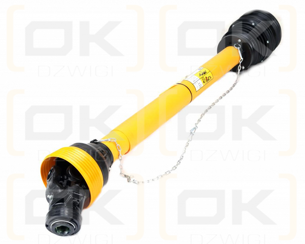 Shaft, articulated-telescopic 1460-2100mm 1240Nm wide angle Z20 - 1 3/4 on the other side clutch with pin 3000Nm CE 2020 series 8R, Waryński, Waryński