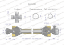 Wał, przegubowo-teleskopowy 1660-2400mm 1240Nm sprzęgło z kołkiem 3000Nm Z6 - 1 3/4 CE 2020 seria 8R, Waryński