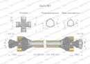 Wał przegubowo-teleskopowy 860-1300mm 1240Nm Z6 - 1 3/4 CE 2020 seria 8R Waryński