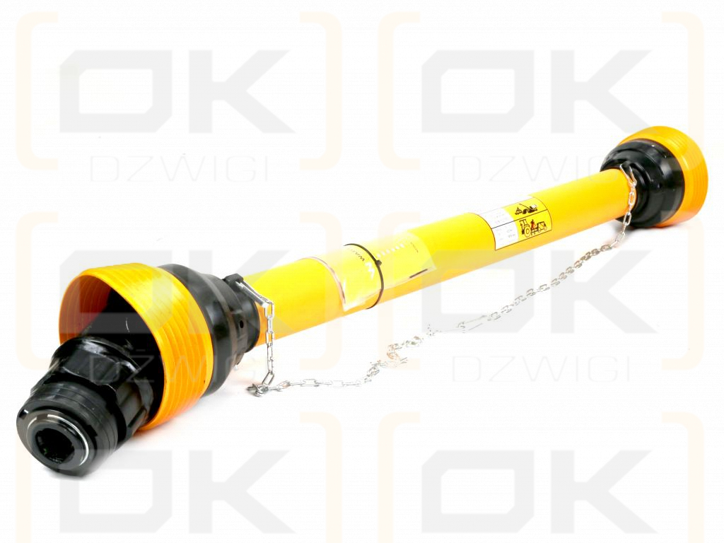 Wał, przegubowo-teleskopowy 1290-1990mm 1240Nm Z6 - 1 3/4 z drugiej strony sprzęgło jednokierunkowe Z6 - 1 3/4 CE 2020 seria 8R, Waryński