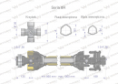 Wał przegubowo-teleskopowy 860-1300mm 1240Nm  Z6 - 1 3/4 z drugiej strony sprzęgło cierne 1700Nm Z6 - 1 3/4 CE CE 2020 seria 8R Waryński